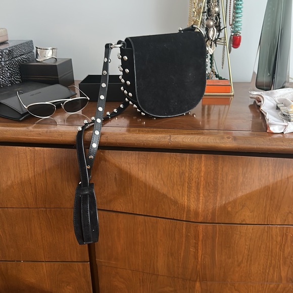 ALEXANDER WANG Mini Lia Suede Saddle Bag - Picture 2 of 10